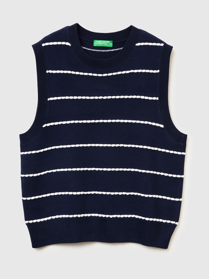 SLEEVELESS SWEATER Women image number 5